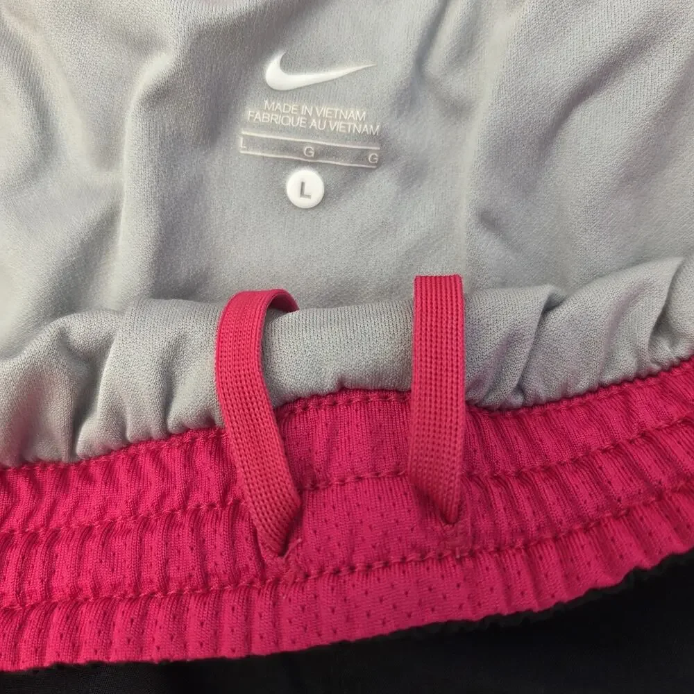 Nike Running Shorts Women Black Pink Athletic Large Liner